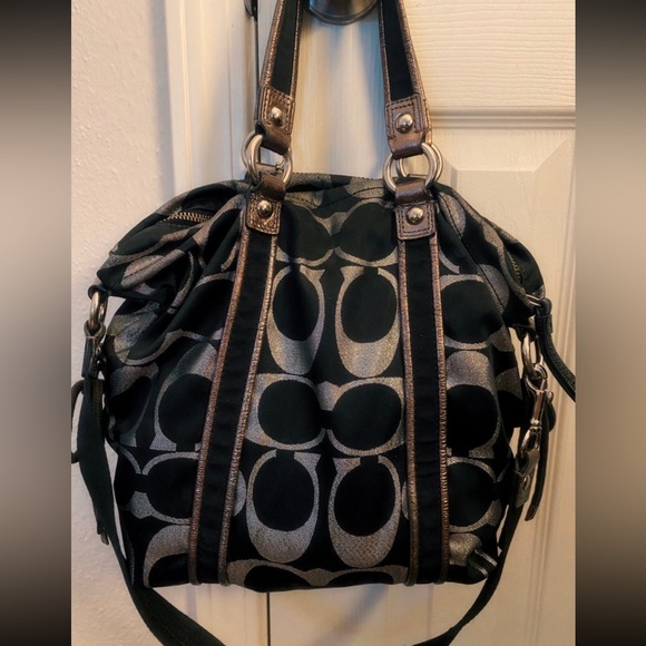 RARE Coach x Poppy silver signature logo bag - Picture 2 of 5